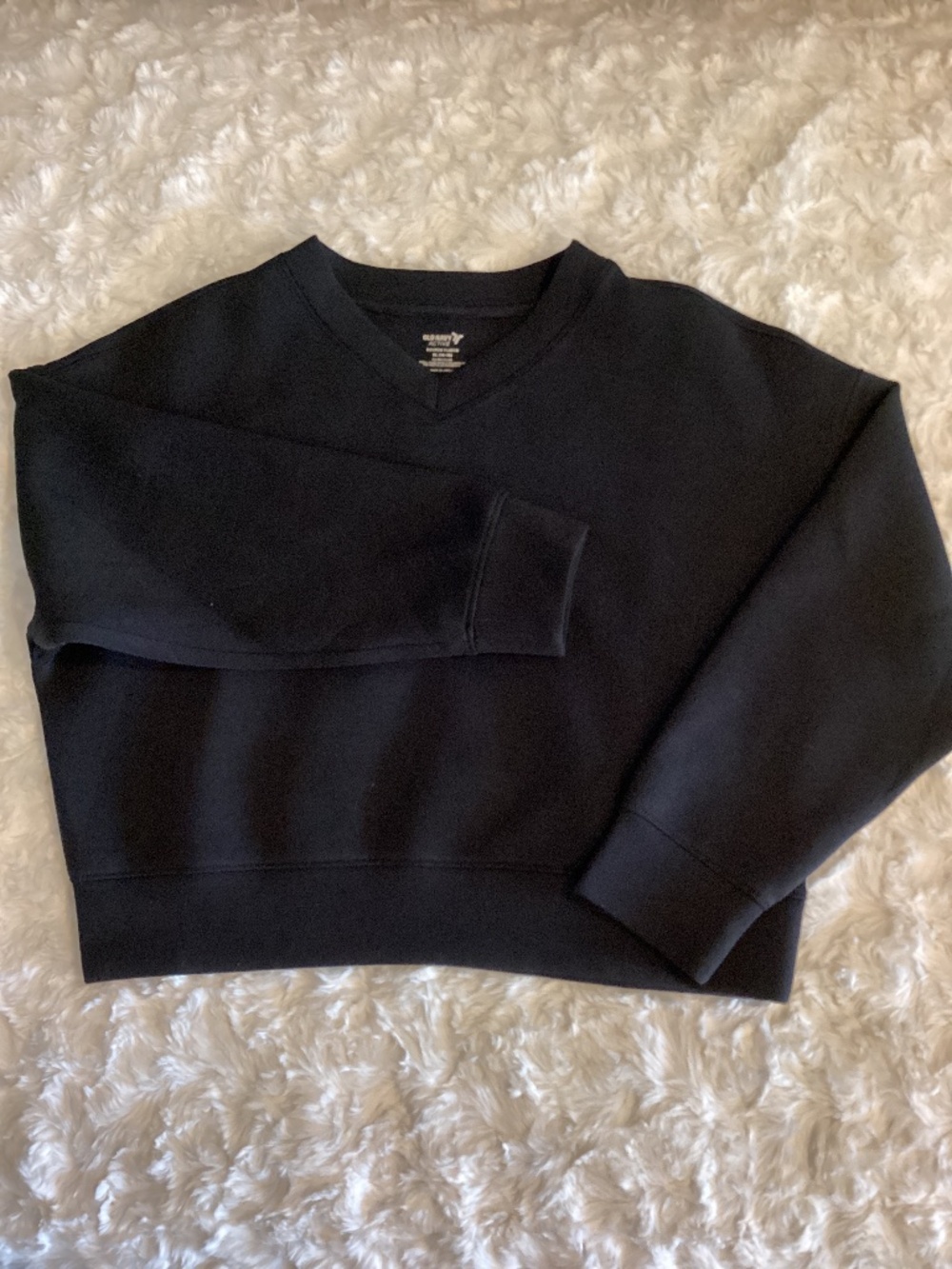 Old Navy Active Bounce Fleece Pullover Sweatshirt, Black, size XL (14-16)